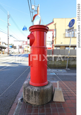 Ibaraki Kasama A landscape with a round post (in front of the Chinese medicine pharmacy neut) 105552869