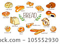 可愛的手寫插畫集麵包（帶名字） 105552930