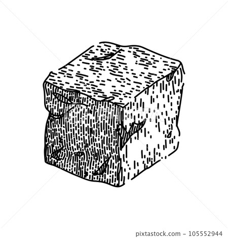 fresh feta cheese sketch hand drawn vector fresh feta cheese sketch hand drawn vector 105552944