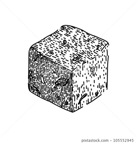 food feta cheese sketch hand drawn vector food feta cheese sketch hand drawn vector 105552945