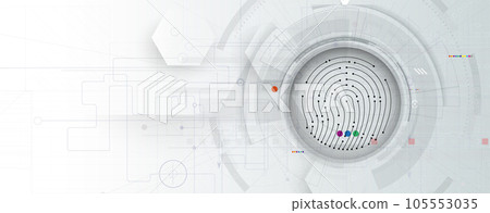 Abstract fingerprint technology business background. Circuit security style Abstract fingerprint technology business background. Circuit security style 105553035