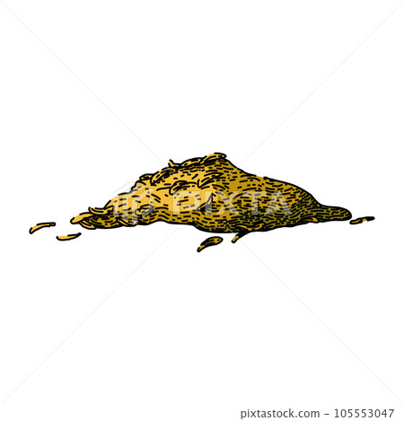 organic thyme leaf sketch hand drawn vector 105553047