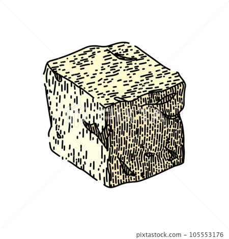 fresh feta cheese sketch hand drawn vector fresh feta cheese sketch hand drawn vector 105553176