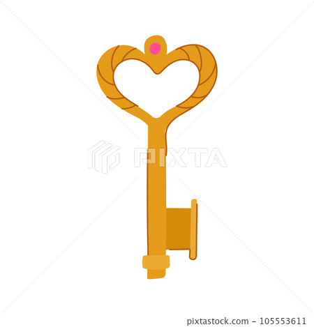 antique key vintage cartoon vector illustration 105553611