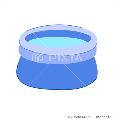 blue inflatable swimming pool cartoon vector illustration blue inflatable swimming pool cartoon vector illustration 105553617