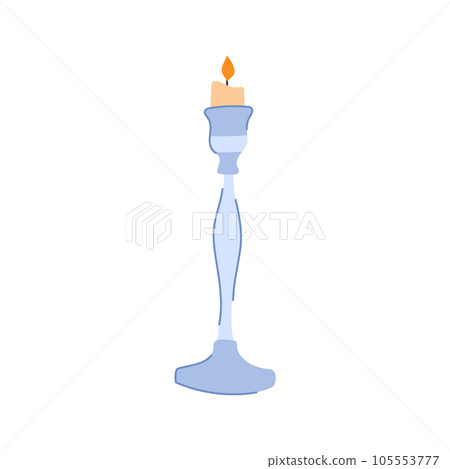 candle candlestick holder cartoon vector illustration 105553777