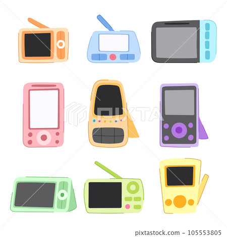 baby monitor set cartoon vector illustration baby monitor set cartoon vector illustration 105553805