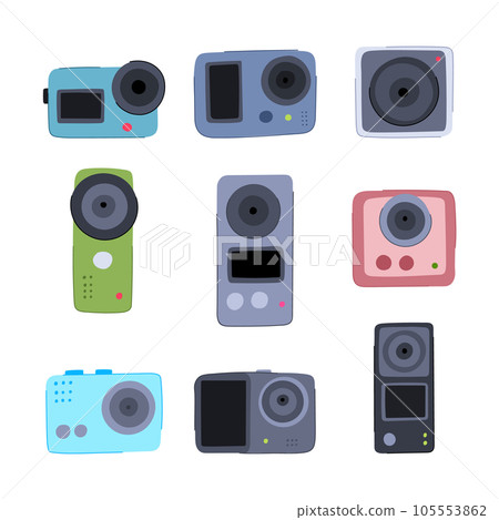 action camera set cartoon vector illustration action camera set cartoon vector illustration 105553862