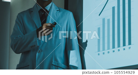 A white coat male A white coat male 105554929