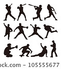 Baseball silhouette 105555677