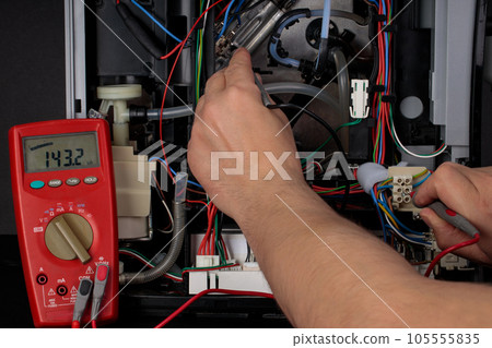 Professional Coffee Brewing Equipment Repair, Close-Up 105555835