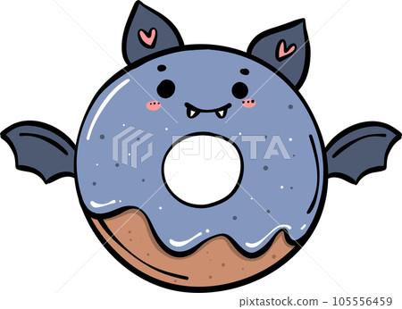 Cute colorful spooky Halloween Donut Costume Doodle. Adorable Vibrant Festive Delight fun hand drawing. Cute colorful spooky Halloween Donut Costume Doodle. Adorable Vibrant Festive Delight fun hand drawing. 105556459