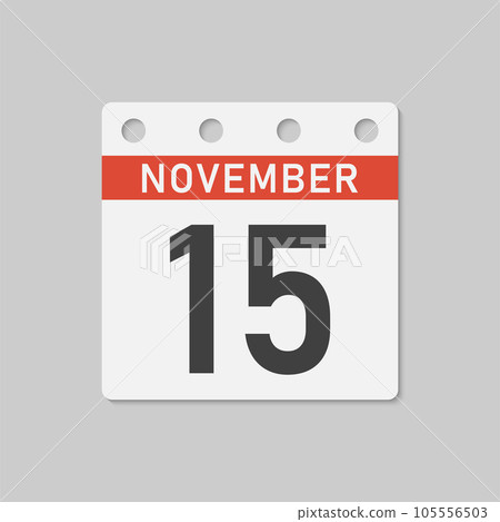 Icon page calendar day - 15 November 105556503