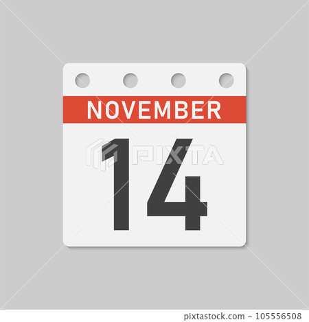 Icon page calendar day - 14 November Icon page calendar day - 14 November 105556508