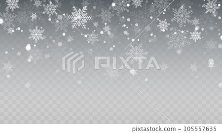 Falling Snow Overlay Background. Snowfall Winter Christmas Background. Vector Illustration. Falling Snow Overlay Background. Snowfall Winter Christmas Background. Vector Illustration. 105557635