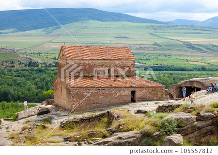 Remains of the old cave city of Uplistsikhe in Georgia 105557812