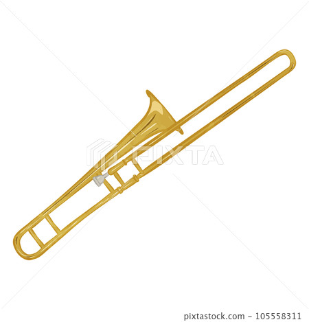 Illustration of cute trombone 105558311