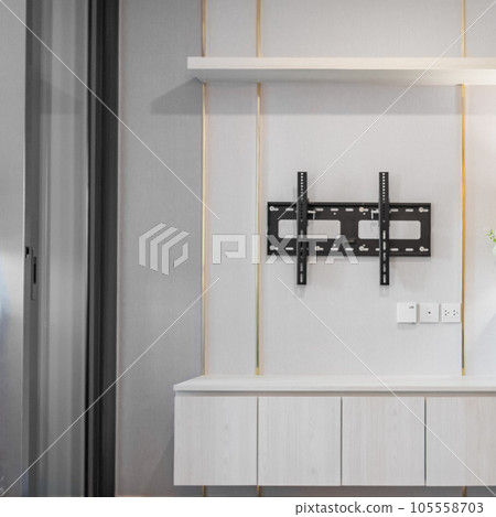 TV bracket, TV stand and cabinet in white living room TV bracket, TV stand and cabinet in white living room 105558703