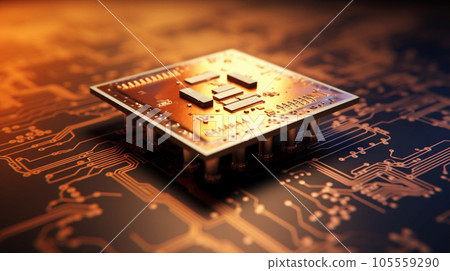 橙色光的發光半導體 AI 生成的圖像 105559290