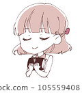 A girl holding a wallet with care 105559408