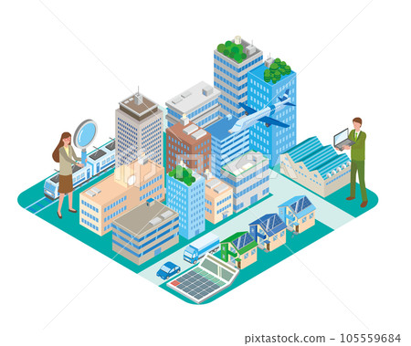 城市景觀和人物，例如建築物和房屋 105559684