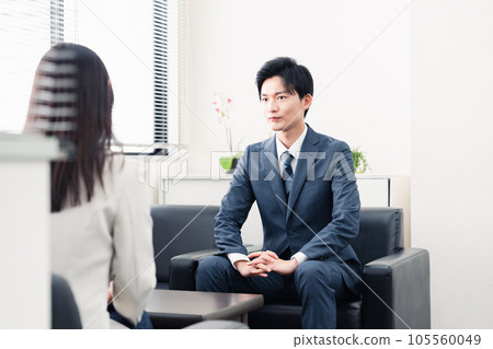Fresh student having a job interview Fresh student having a job interview 105560049