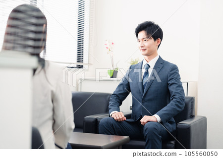 Fresh student having a job interview Fresh student having a job interview 105560050