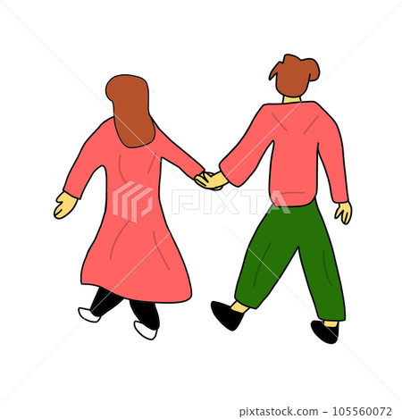 vector illustration of couple 105560072