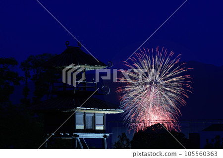 Onpara Festival Fireworks and Karako Kagi Ruins Watchtower Onpara Festival Fireworks and Karako Kagi Ruins Watchtower 105560363