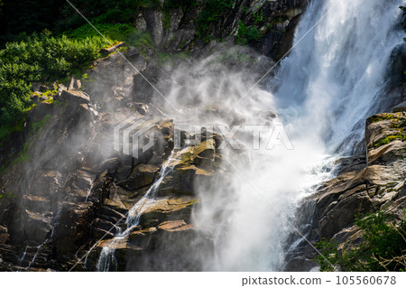 Krimml Waterfalls on sunny summer day. High Tauern National Park, Austrian Alps, Austria 105560678
