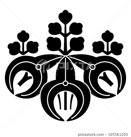 It's a family crest. It is called omodaka paulownia. It's a family crest. It is called omodaka paulownia. 105561203