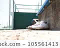 baseball spikes on the ground 105561413