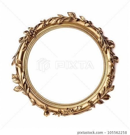 Decorative vintage frames and borders,Gold photo frame with corner Thailand line floral for picture, design decoration pattern style. border design is pattern Thai art style. 105562258
