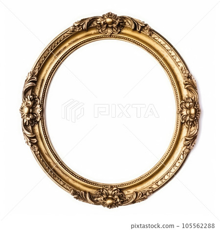 antique golden frame isolated on white background antique golden frame isolated on white background 105562288
