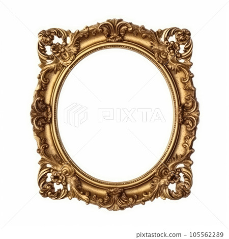 antique golden frame isolated on white background antique golden frame isolated on white background 105562289