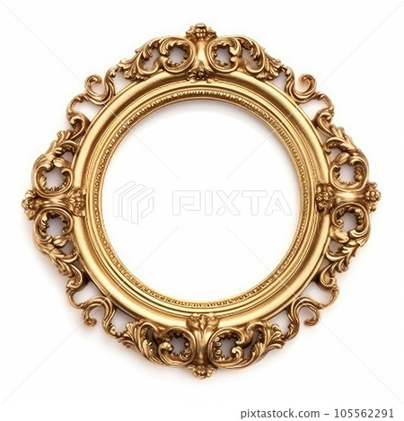antique golden frame isolated on white background antique golden frame isolated on white background 105562291