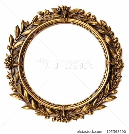 Classic gold frame. Isolated over white background. 105562300
