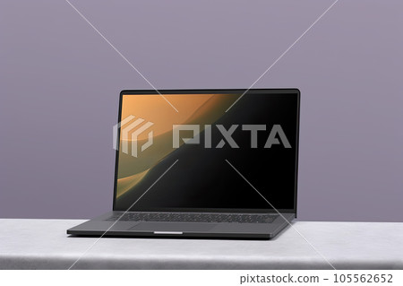 computer mockup image blank screen. Copy space 105562652