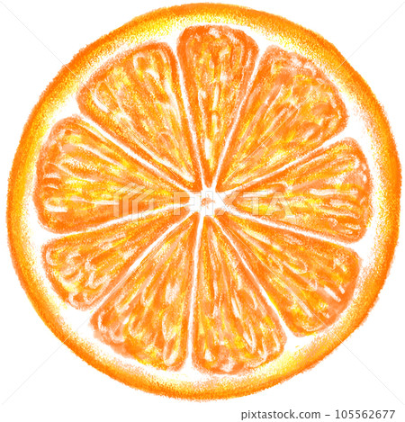 Cross section of mandarin orange_sliced orange 105562677