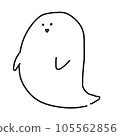 A simple illustration of a cute ghost 105562856