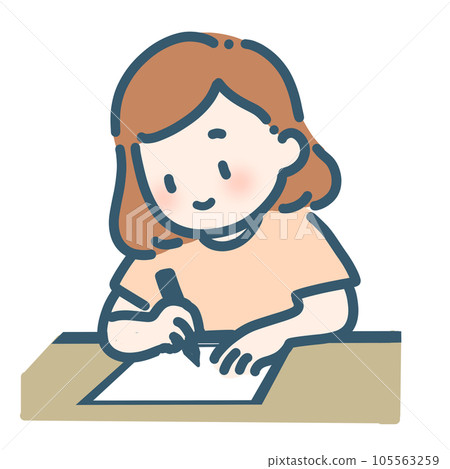 writing woman 105563259