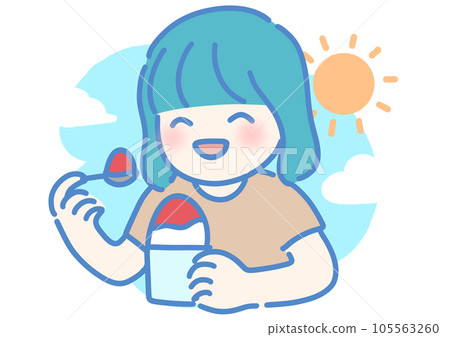 summer! shaved ice and girl summer! shaved ice and girl 105563260