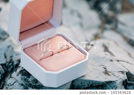 A ring case placed on a rocky place Proposal image 105563628