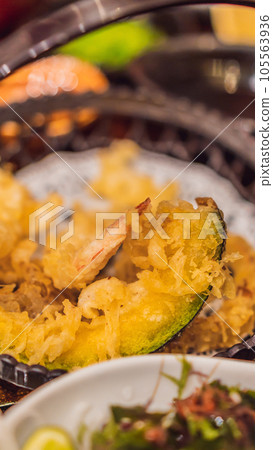 Japanese bento set. Food at a Japanese restaurant VERTICAL FORMAT for Instagram mobile story or stories size. Mobile wallpaper Japanese bento set. Food at a Japanese restaurant VERTICAL FORMAT for Instagram mobile story or stories size. Mobile wallpaper 105563936
