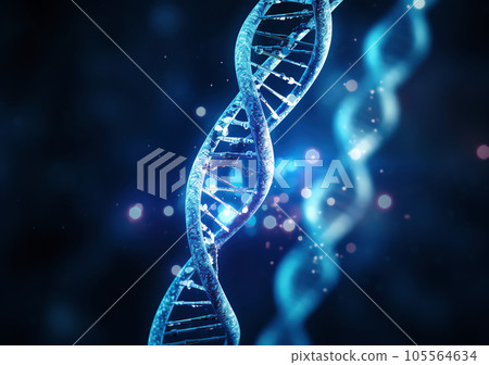 DNA 結構圖像抽象背景材料紋理 DNA 結構圖像抽象背景材料紋理 105564634