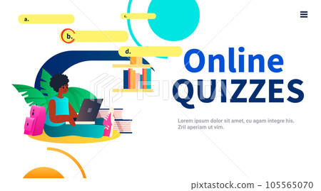 student chooses correct answer in test online quiz e-learning distance education concept student chooses correct answer in test online quiz e-learning distance education concept 105565070