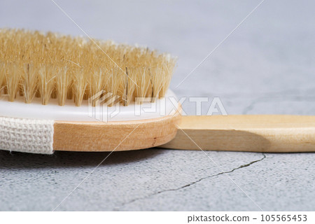 Massage wooden soft body brush with a natural nap. Massage wooden soft body brush with a natural nap. 105565453
