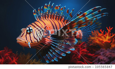 Tropical sea underwater fishes on coral reef. Aquarium oceanarium wildlife colorful marine panorama landscape nature snorkeling diving Tropical sea underwater fishes on coral reef. Aquarium oceanarium wildlife colorful marine panorama landscape nature snorkeling diving 105565847