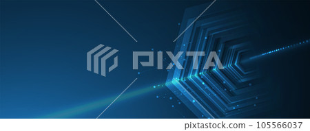 Abstract hexagon background. Technology poligonal design. Digital futuristic minimalism 105566037