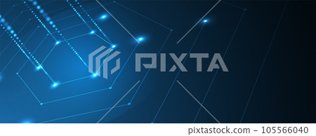 Abstract hexagon background. Technology poligonal design. Digital futuristic minimalism 105566040